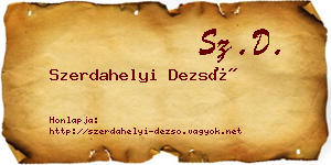Szerdahelyi Dezső névjegykártya